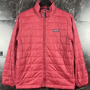 Patagonia Boy's Red Nano Puff Insulated Jacket Youth XL (Women's Small)